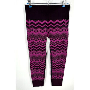Lululemon Leggings Womens 6 Pink Chevron Stripe Activewear Yoga Pants Fair Isle